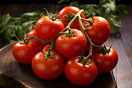 健康有机的番茄果实图片