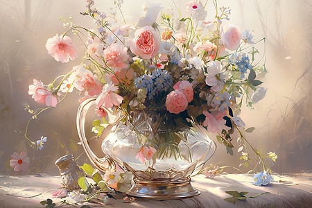 浪漫和优雅的花瓶图片