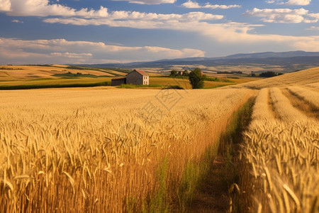丰收的田野背景图片