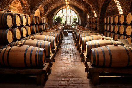 红酒地窖酿造红酒高清图片