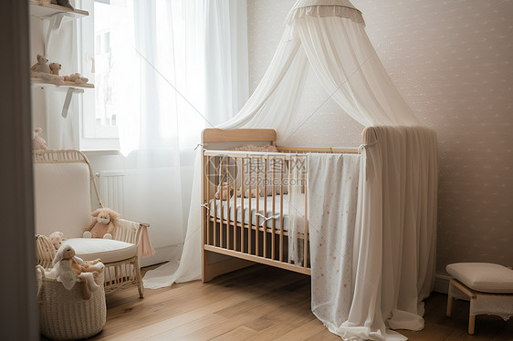 现代简约风格的婴儿房图片