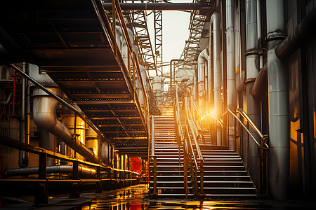 工厂内的楼梯建筑图片