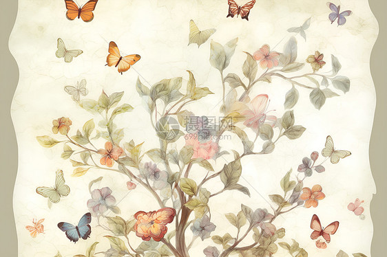 壁纸上的蝴蝶图片