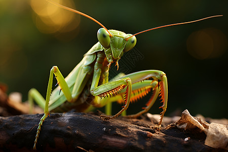 户外野生的螳螂图片
