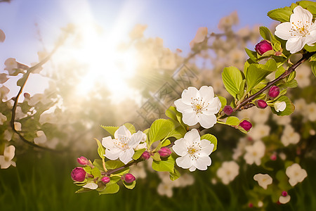 树枝上的花朵图片