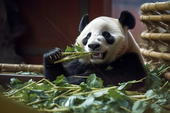 呆萌可爱的大熊猫图片