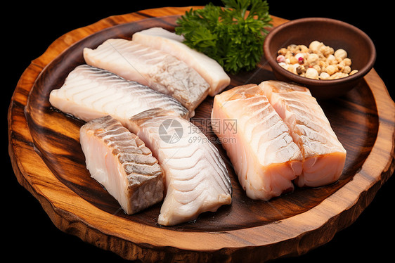 桌面上健康的熏鱼图片