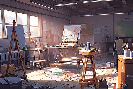 艺术绘画的教室图片