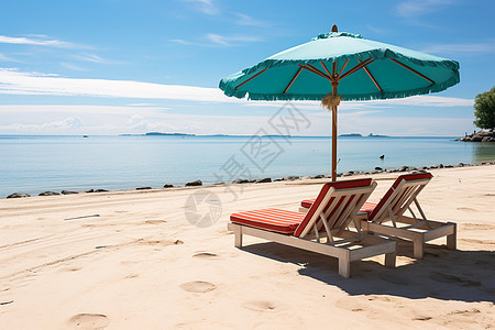 夏日活力的热带海滩景观图片