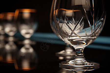 晶莹剔透的水晶杯图片