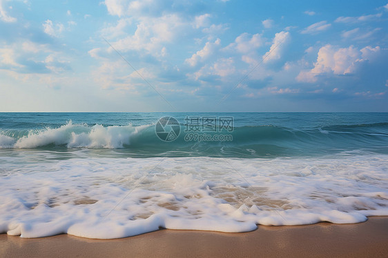 夏季度假海滩的美丽景观图片