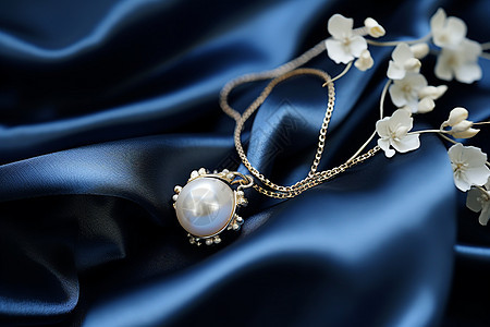 奢华昂贵的珍珠项链图片