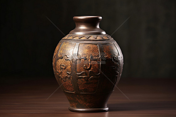 历史悠久的古物花瓶图片