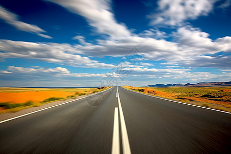 空旷平坦的乡村道路背景图片