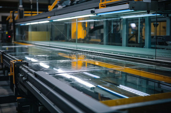 玻璃工厂的生产线图片