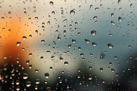 祛除湿气玻璃上的雨滴背景