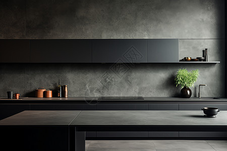 现代风格的厨房设计高清图片