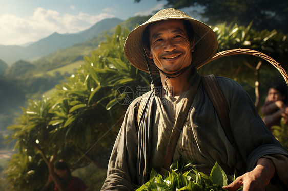 茶园喜悦的男士图片