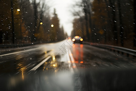 下雨中的交通汽车图片