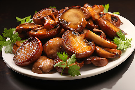 美味健康的炒香菇图片
