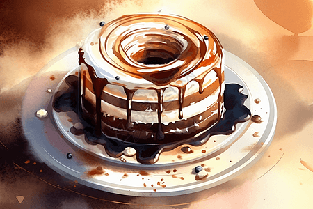 巧克力蛋糕:图片