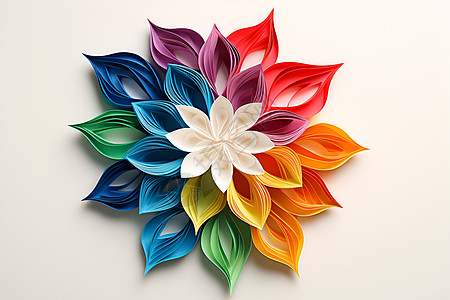 彩色折纸花朵图片
