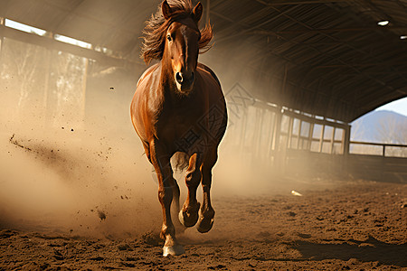 驰骋草原的马匹图片