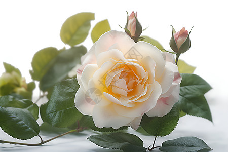 一支白玫瑰图片