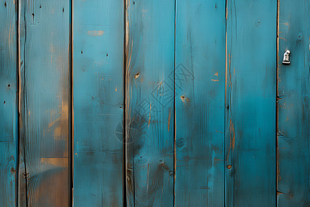 蓝色的木栅栏背景图片