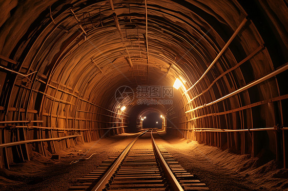 光辉之下的隧道图片