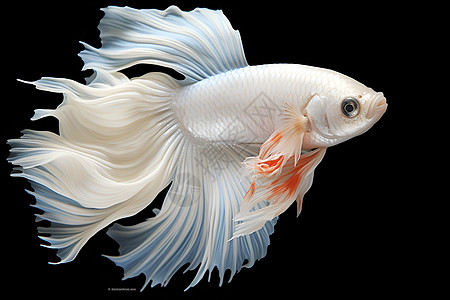 白色的暹罗斗鱼图片