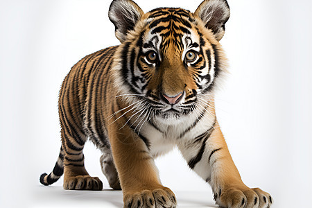 一只可爱的老虎幼崽图片