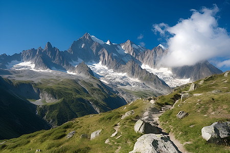 壮丽的山坡风景图片