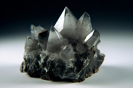 黑色的水晶矿物质图片