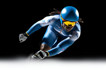 专业比赛的速滑冠军图片