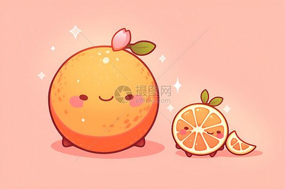 可爱的橙子图片