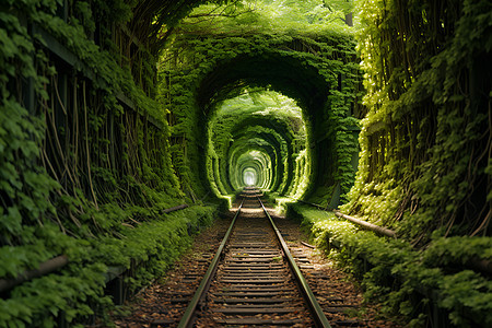 绿林隧道图片