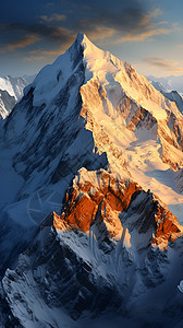 陡峭的山脉背景图片