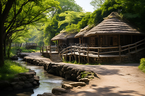 乡村的小屋图片