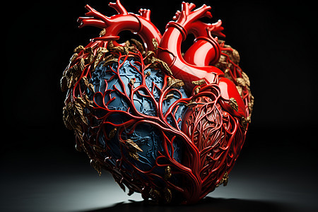 心脏和血管雕塑图片