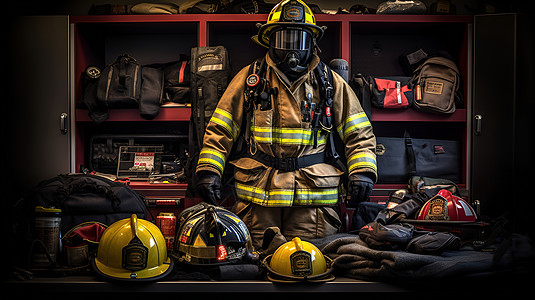消防员的防护服图片