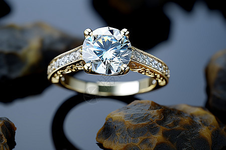 璀璨的钻石戒指图片