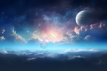 梦幻的星际夜空图片