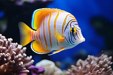 珊瑚鱼在水下图片