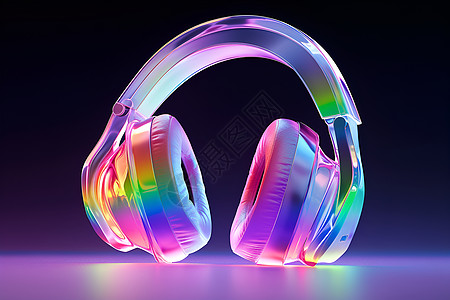 彩虹光耳机设计图片