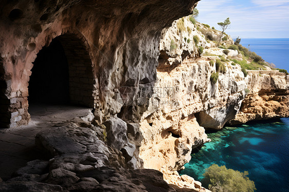一座洞穴图片