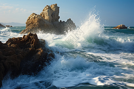 翻滚的海浪景观图片