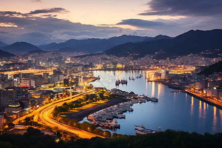 海口美丽的城市风景背景