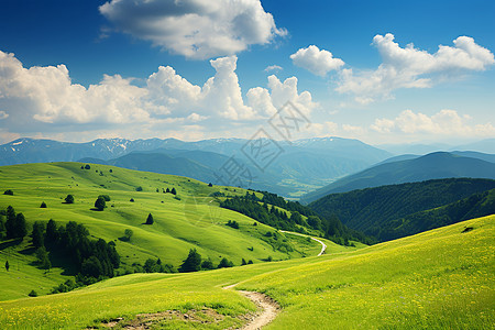 风景优美的山谷景观图片