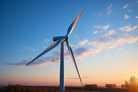 现代科技的风力涡轮机背景图片